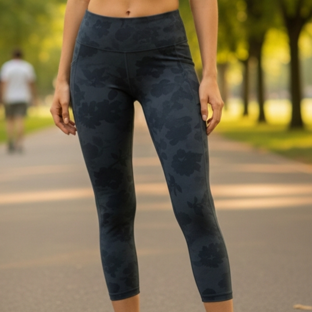 Shambhala Women's Dark Gray Patterned Leggings